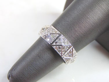 Unique Women's 14K White Gold Diamond Eternity Ring