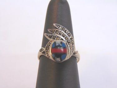Womens Sterling Silver Southwestern Style Ring
