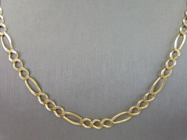 Vintage Estate 14K Yellow Gold Chain Link Necklace
