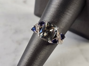 Womens Vintage Estate Sterling Silver Modernist Ring