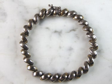 Womens Vintage Estate Sterling Silver Modernist Bracelet
