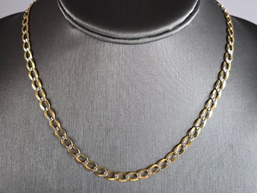 Womens Vintage Estate 10k Yellow Gold Chain Link Necklace
