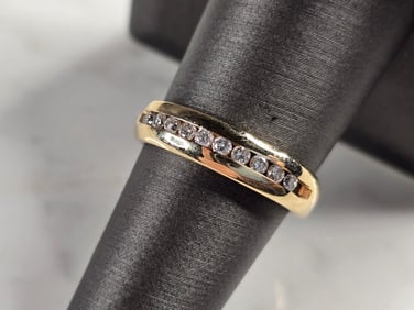 Womens Vintage Estate 14K Gold Tessler Weiss Diamond Ring