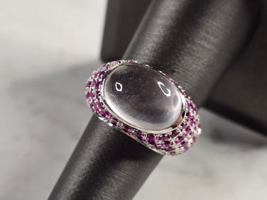 Womens Vintage Estate Sterling Silver Modernist Ring