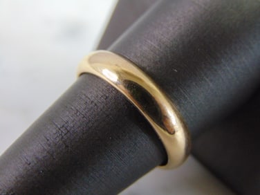 Mens Vintage Estate 14K Yellow Gold Wedding Band Ring