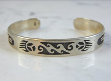 Sterling Silver Southwestern Design Cuff Bracelet