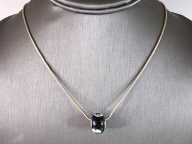 Womens Vintage Estate Sterling Silver Floral Charm Necklace