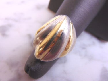 Womens Sterling Silver Modern Contemporary Ring