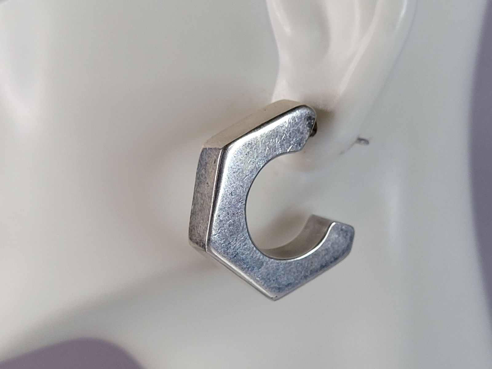 Sterling Silver Fashion Open Hoop Stick Earrings (1 of 4)