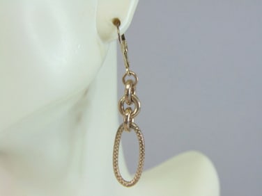 Womens Vintage Sterling Silver Modernist Earrings