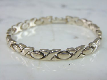 Womens Vintage Sterling Silver Modernist Bracelet