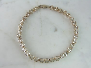 Womens Vintage Sterling Silver Modernist Bracelet