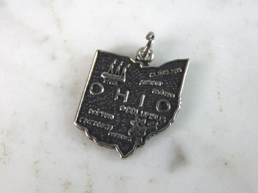 Womens Vintage Estate Sterling Silver State of Ohio Charm