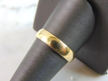 Mens Vintage Estate 14K Yellow Gold Band Wedding Ring