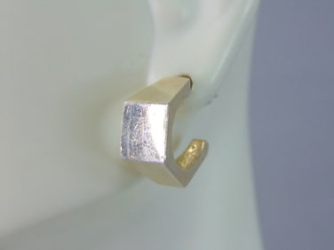 Womens Vintage Estate Fine Silver Modernist Earrings