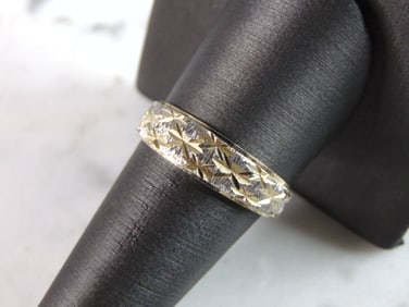 Womens Vintage Estate Sterling Silver Modernist Ring