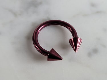 New Surgical Steel Red Horseshoe Nipple Ear Tongue Piercing Bar