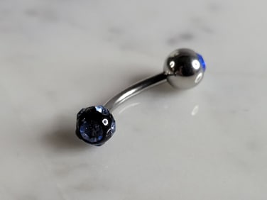 New Surgical Jeweled Nipple Ear Tongue Piercing Barbell