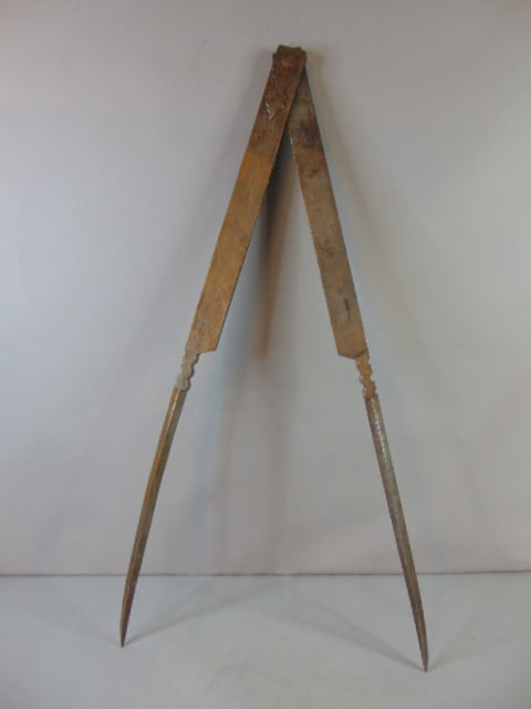 Large Antique Iron Free Masons Compass Tool Instrument (1 of 8)