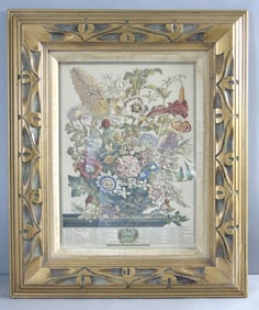 Vintage Estate Framed Calendar Botanical Art Print