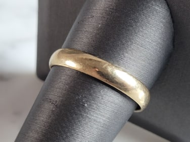 Mens Vintage Estate 14K Yellow Gold Wedding Band Ring