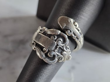 Womens Vintage Estate Sterling Silver Gorham Spoon Handle Ring