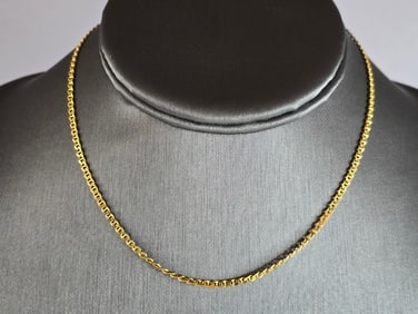 Womens Vintage Estate 18K Yellow Gold Chain Necklace