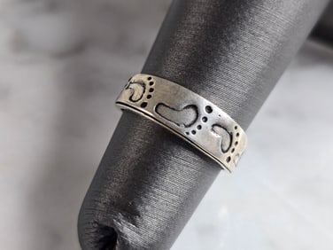 Womens Vintage Estate Sterling Silver Barefoot Toe Ring