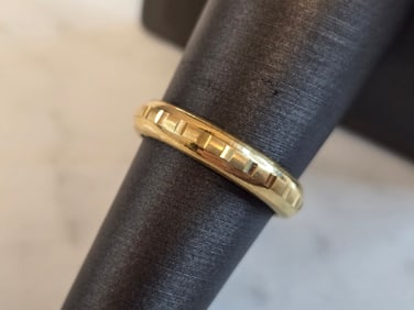 Womens Vintage Estate 18K Yellow Gold Wedding Band Ring