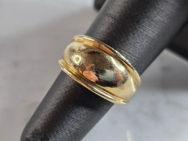 Womens Vintage Estate 14k Yellow Gold Band Ring