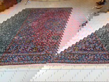 Vintage Estate Antique Handmade Mashad Rug