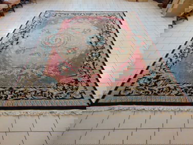 Vintage Estate Handmade Indo Aubusson Rug