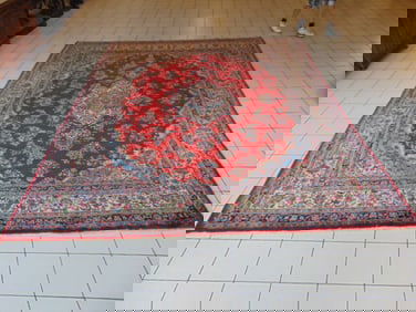 Vintage Estate Semi-Antique Handmade Middle Eastern Hamadan Rug