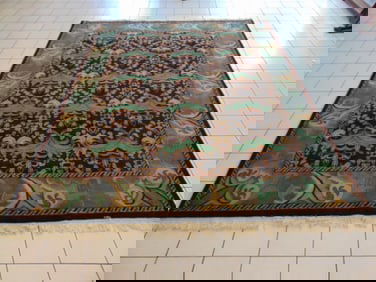 Vintage Estate Decorative Handmade Modern Indo Rug