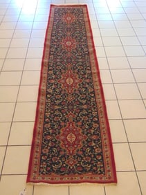 Vintage Estate Decorative Handmade Jozan Runner Rug