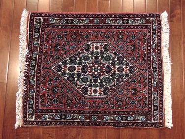 Vintage Estate Semi-Antique Handmade Middle Eastern Prayer Rug