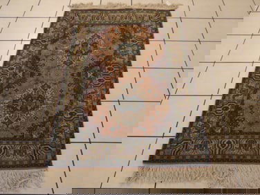 Vintage Estate Semi-Antique Handmade Middle Eastern Bijar Rug