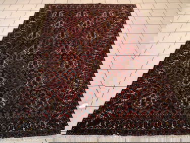 Vintage Estate Semi-Antique Handmade Middle Eastern Heriz Rug