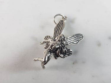 Womens Vintage Estate Sterling Silver Art Nouveau Ferry Charm