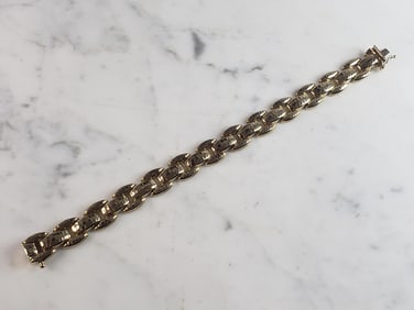 Womens Vintage Estate 10K Yellow Gold Chain Link Bracelet