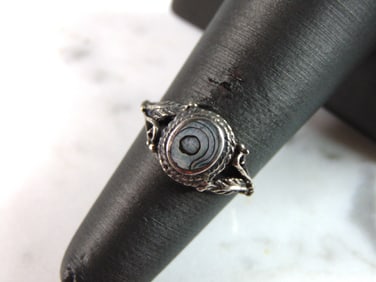 Womens Vintage Estate Sterling Silver Modernist Ring