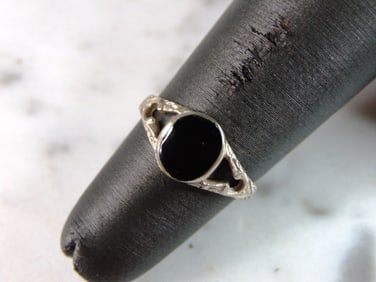 Womens Vintage Estate Sterling Silver Modernist Ring