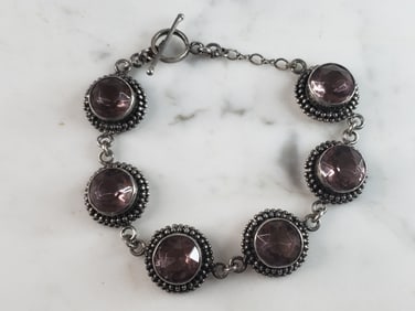 Womens Vintage Estate Sterling Silver Modernist Bracelet