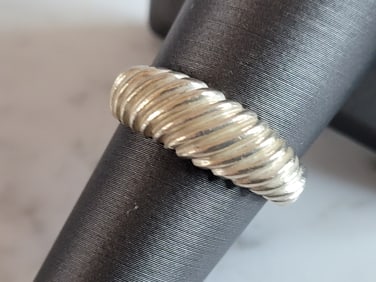 Womens Vintage Estate Sterling Silver Modernist Ring