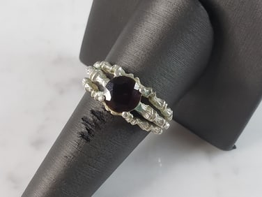 Womens Vintage Estate Sterling Silver Modernist Ring