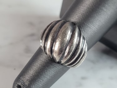 Womens Vintage Estate Sterling Silver Modernist Ring