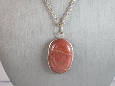 Womens Vintage Estate Sterling Silver Modernist Necklace Pendant