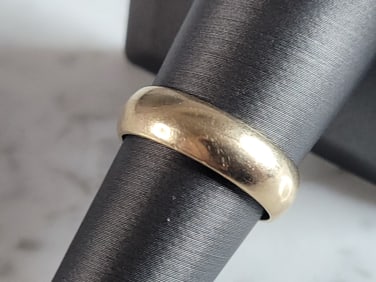 Mens Vintage Estate 14K Yellow Gold Wedding Band Ring