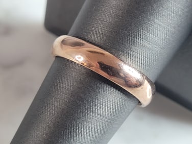 Mens Vintage Estate 10K Rose Gold Goldman Wedding Band Ring