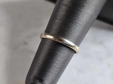 Womens Vintage Estate 10k White Gold Tessler Weiss Wedding Ring Band